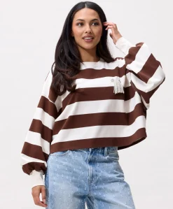Dames longsleeve bruin