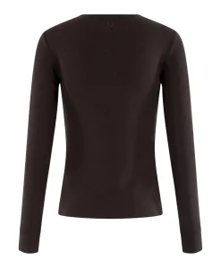 Dames longsleeve bruin
