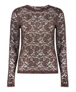 Dames longsleeve bruin