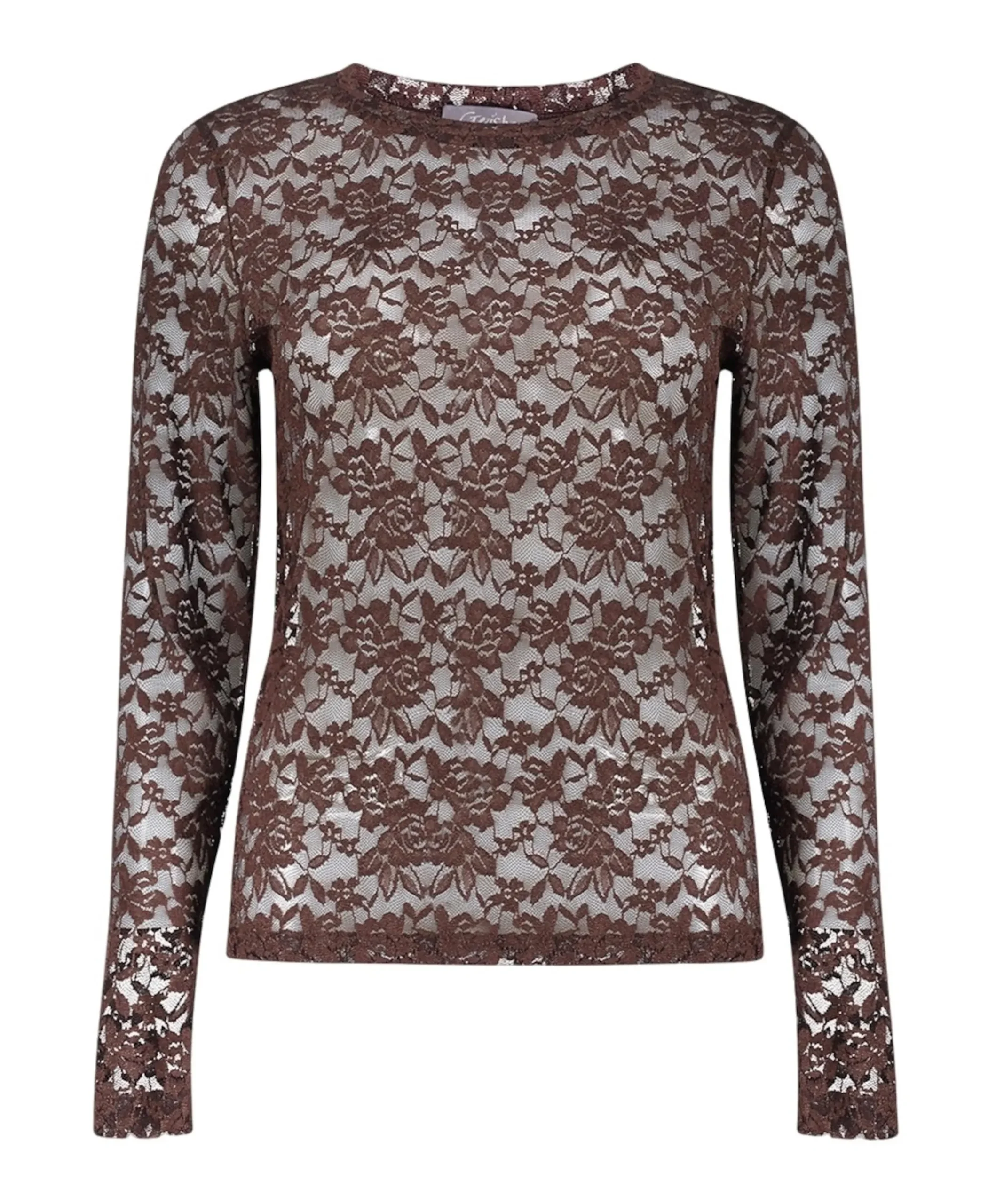 Dames longsleeve bruin