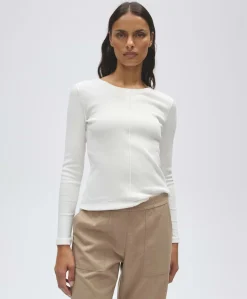 Dames longsleeve ecru