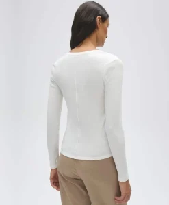 Dames longsleeve ecru