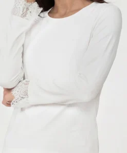 Dames longsleeve ecru