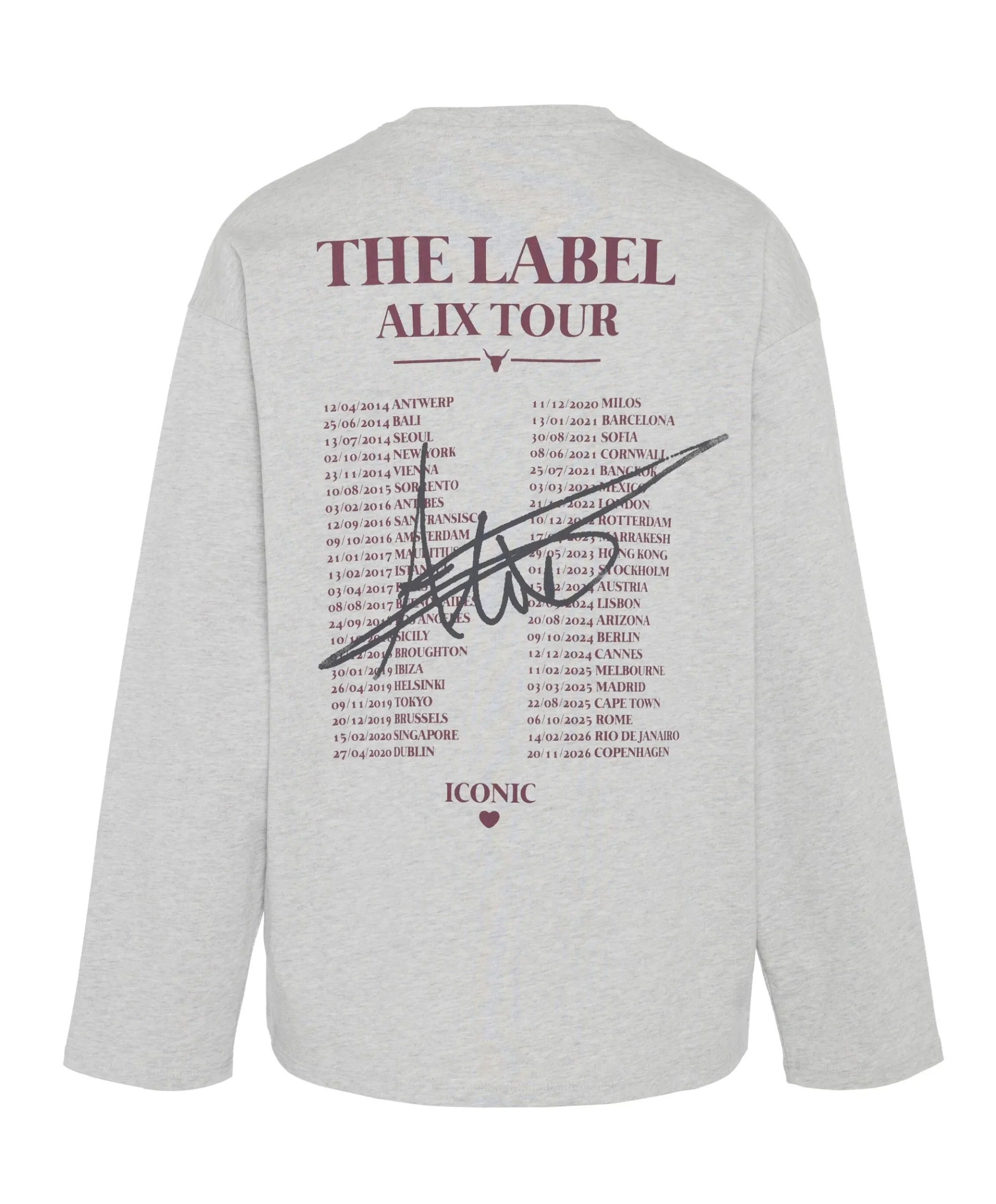 Dames longsleeve grijs