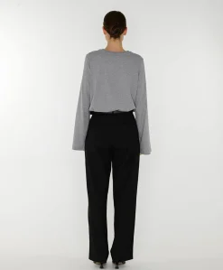 Dames longsleeve grijs