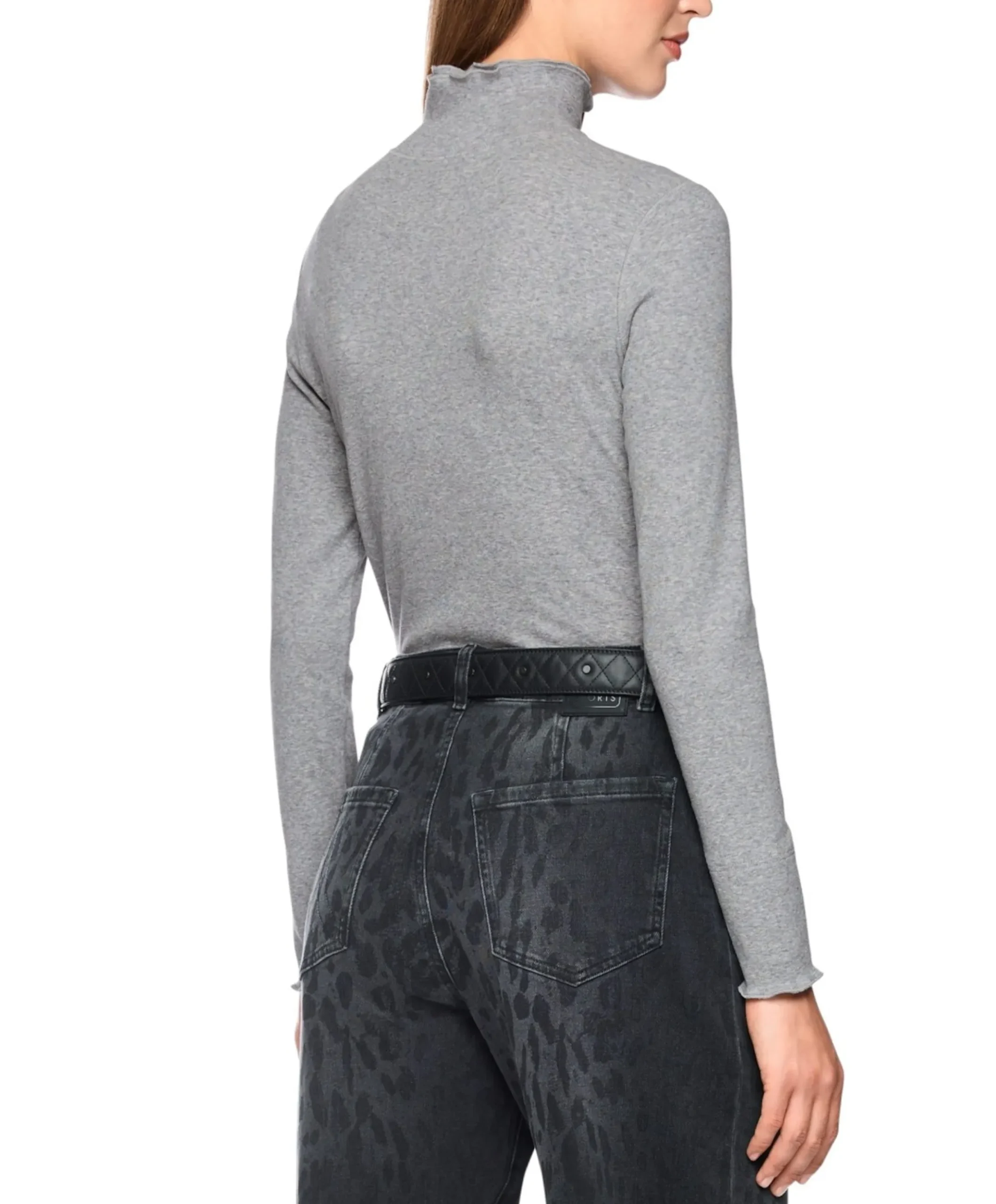 Dames longsleeve grijs