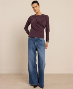 Dames longsleeve paars