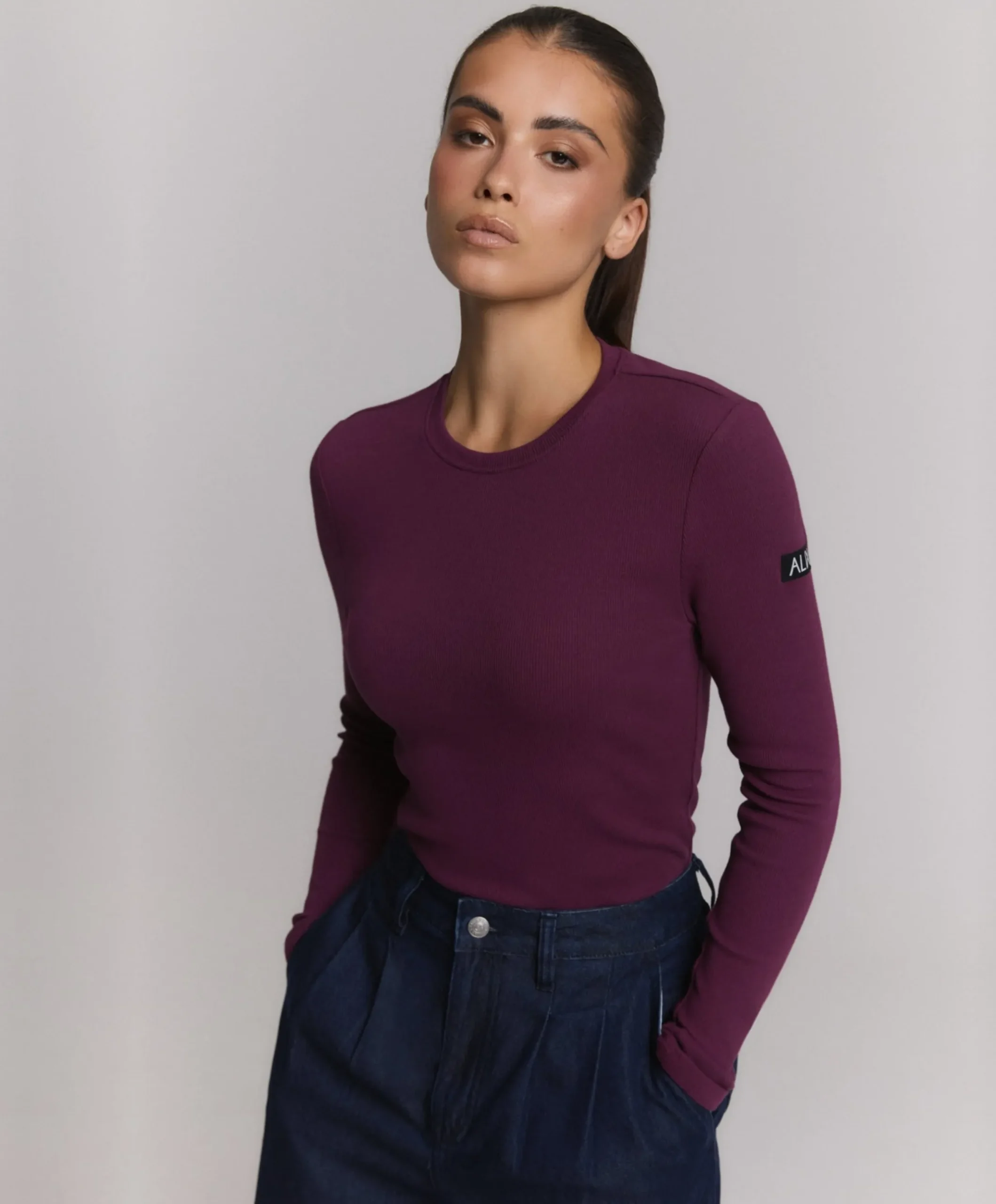 Dames longsleeve paars