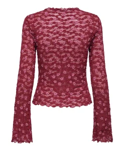 Dames longsleeve rood
