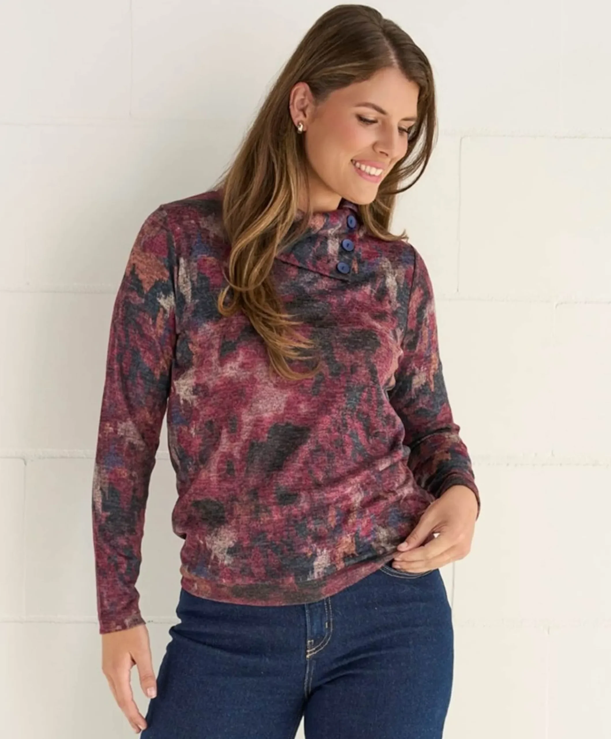 Dames longsleeve rood