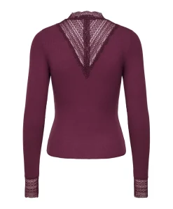 Dames longsleeve rood