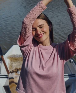 Dames longsleeve roze