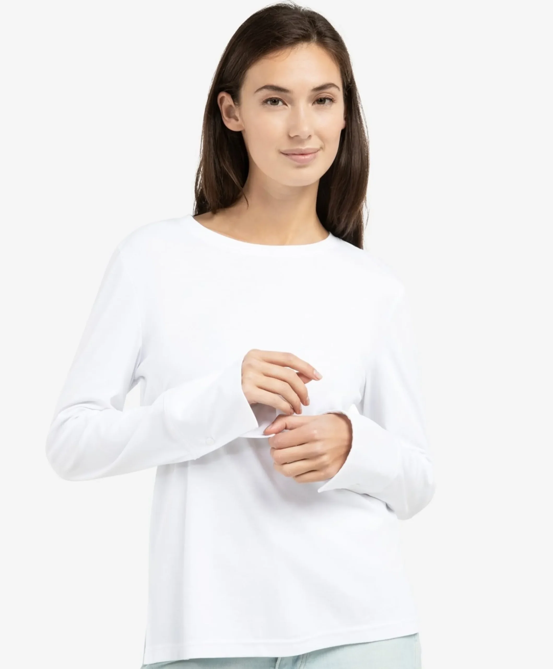 Dames longsleeve wit