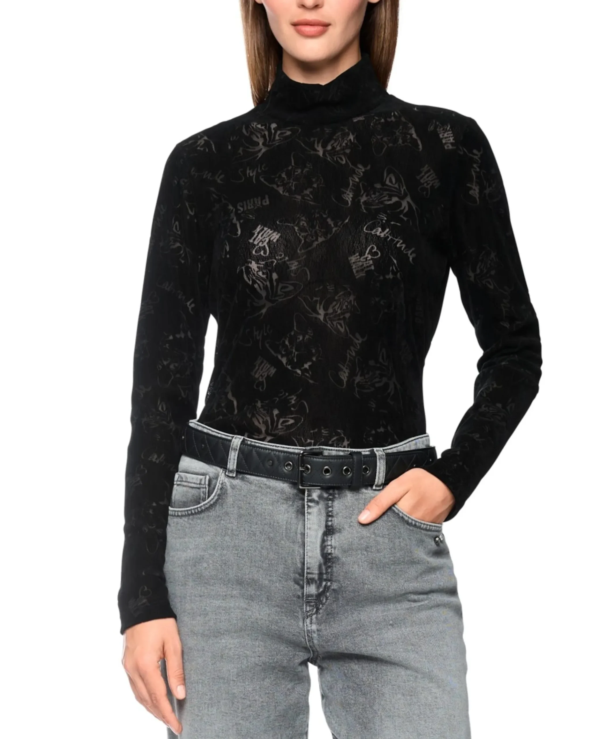 Dames longsleeve zwart