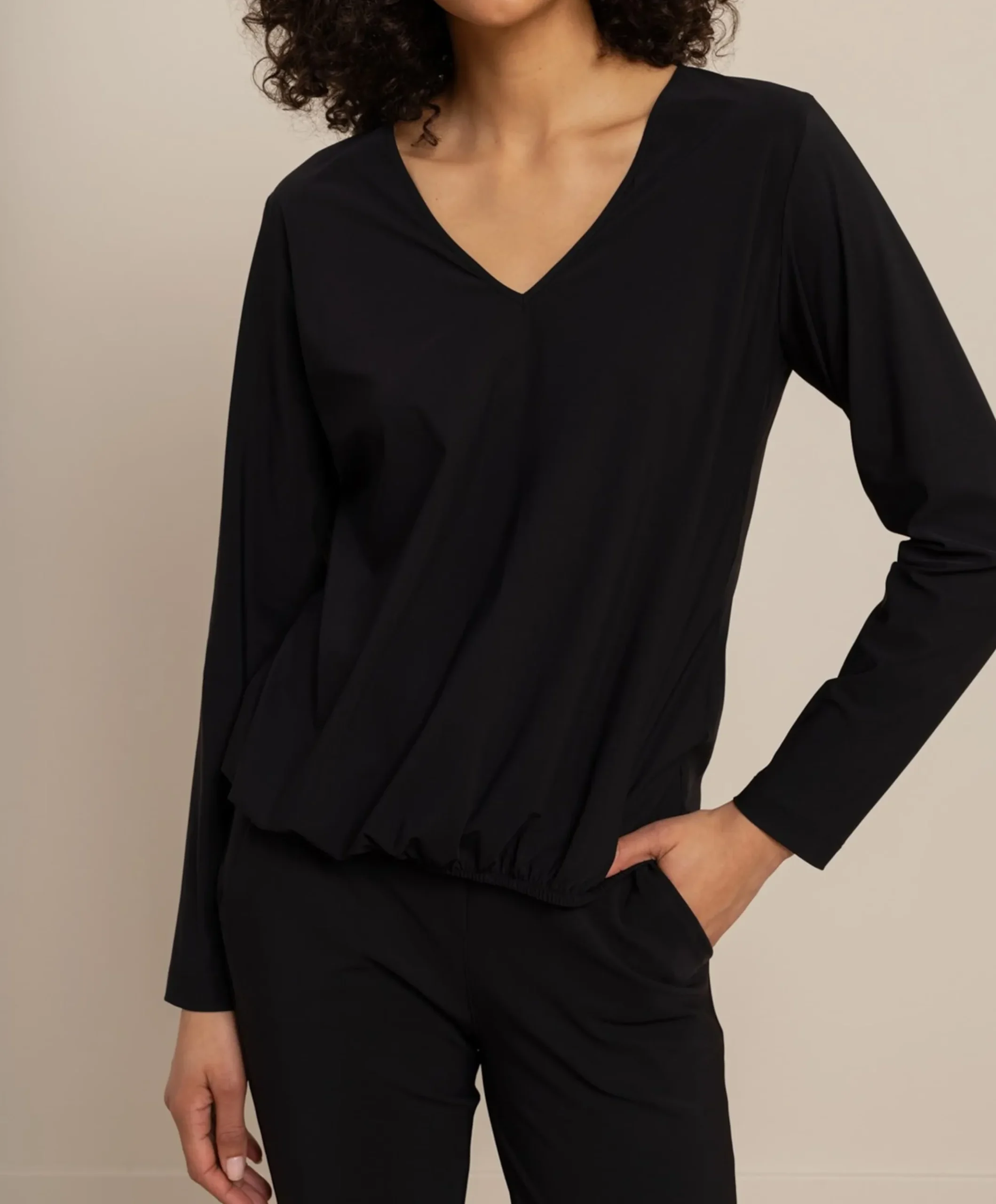 Dames longsleeve zwart