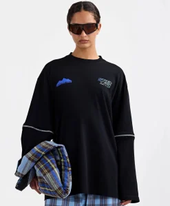 Dames longsleeve zwart