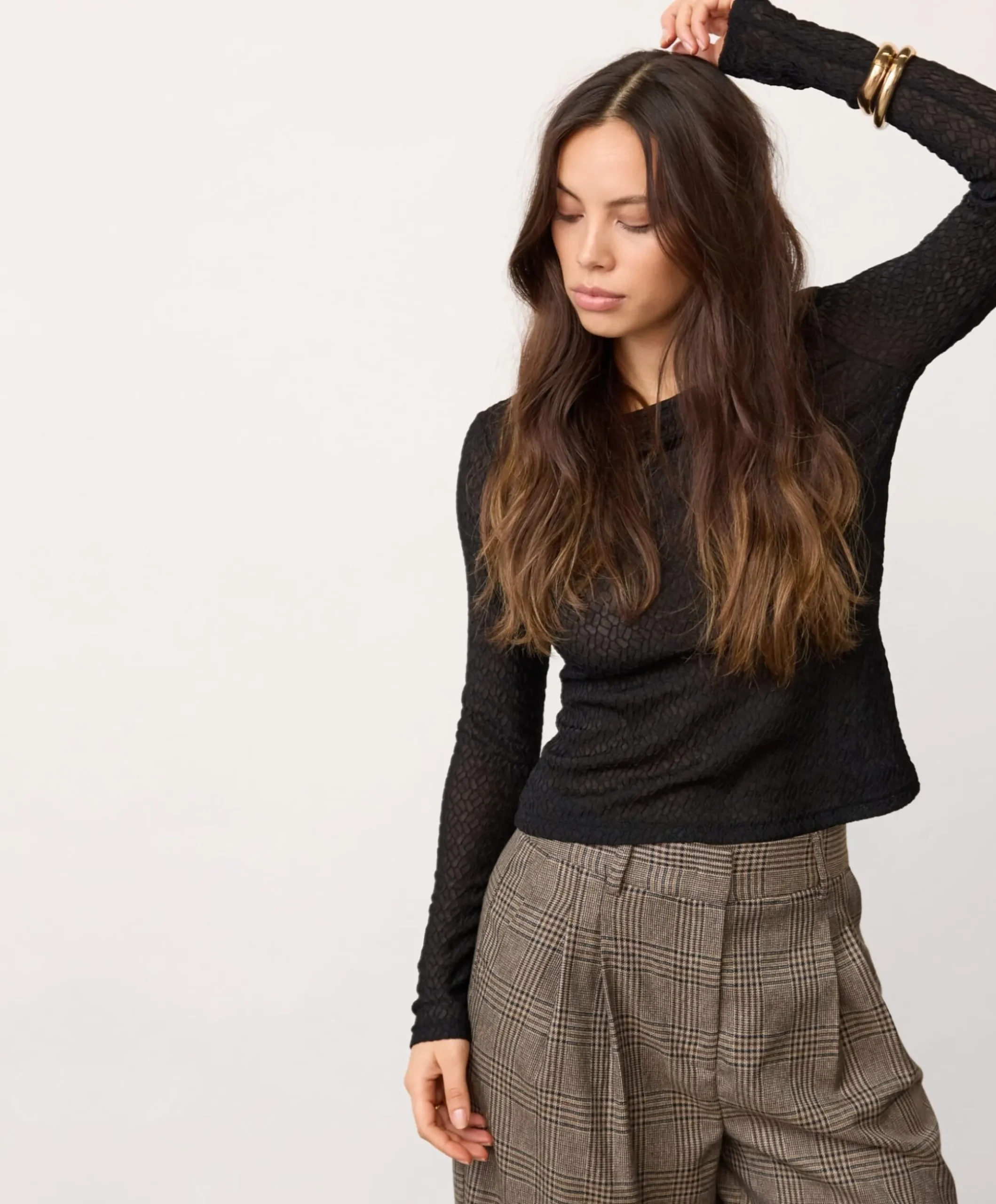 Dames longsleeve zwart