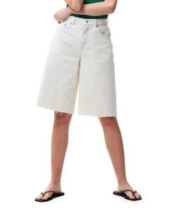 Dames loose fit bleached jorts ecru