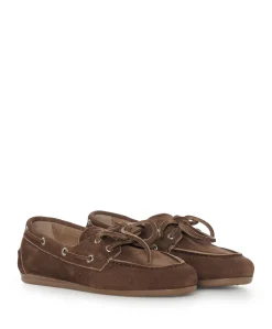 dames mocassins bruin