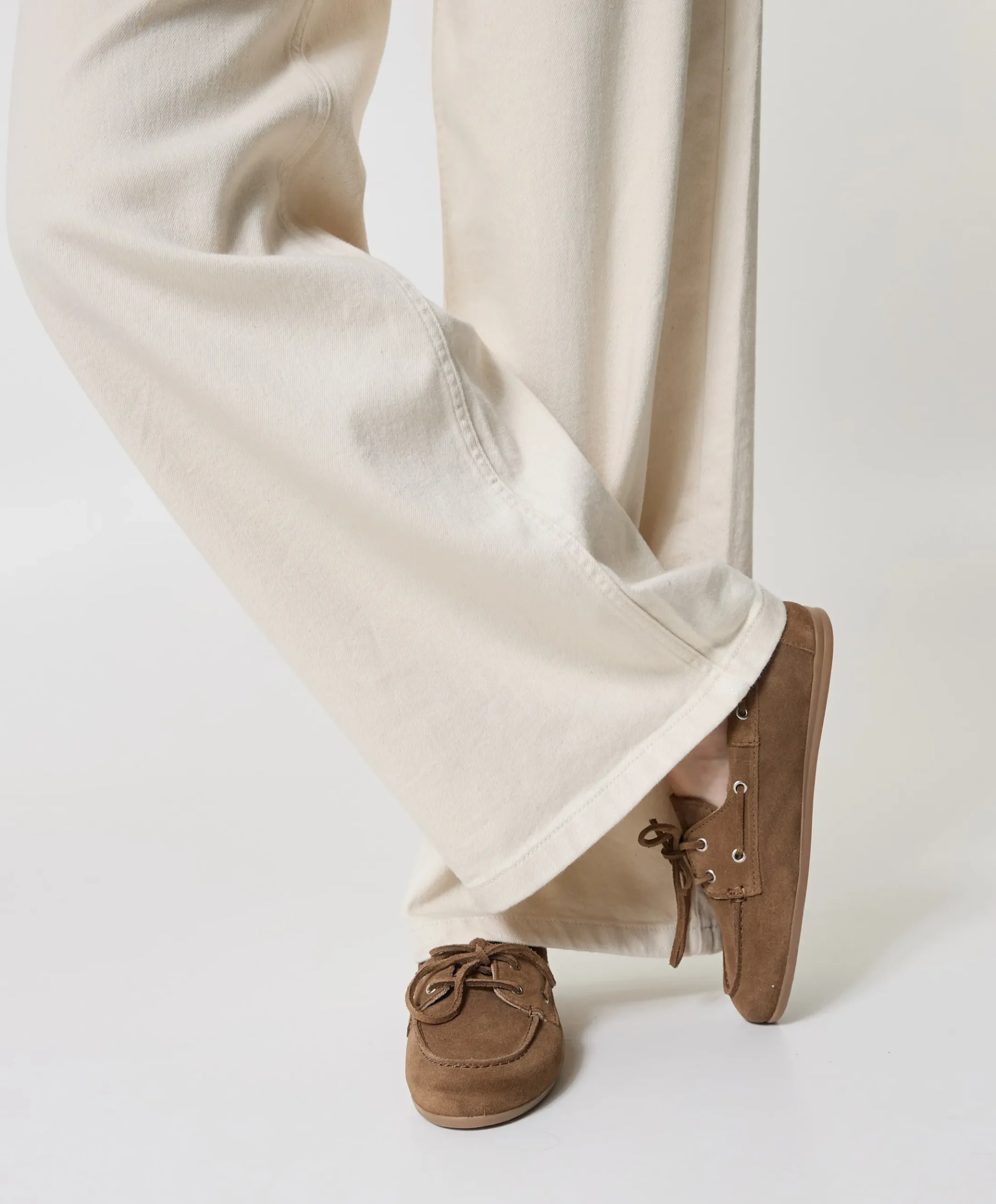 dames mocassins bruin