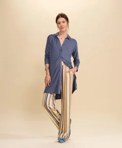 Dames nachthemd blauw