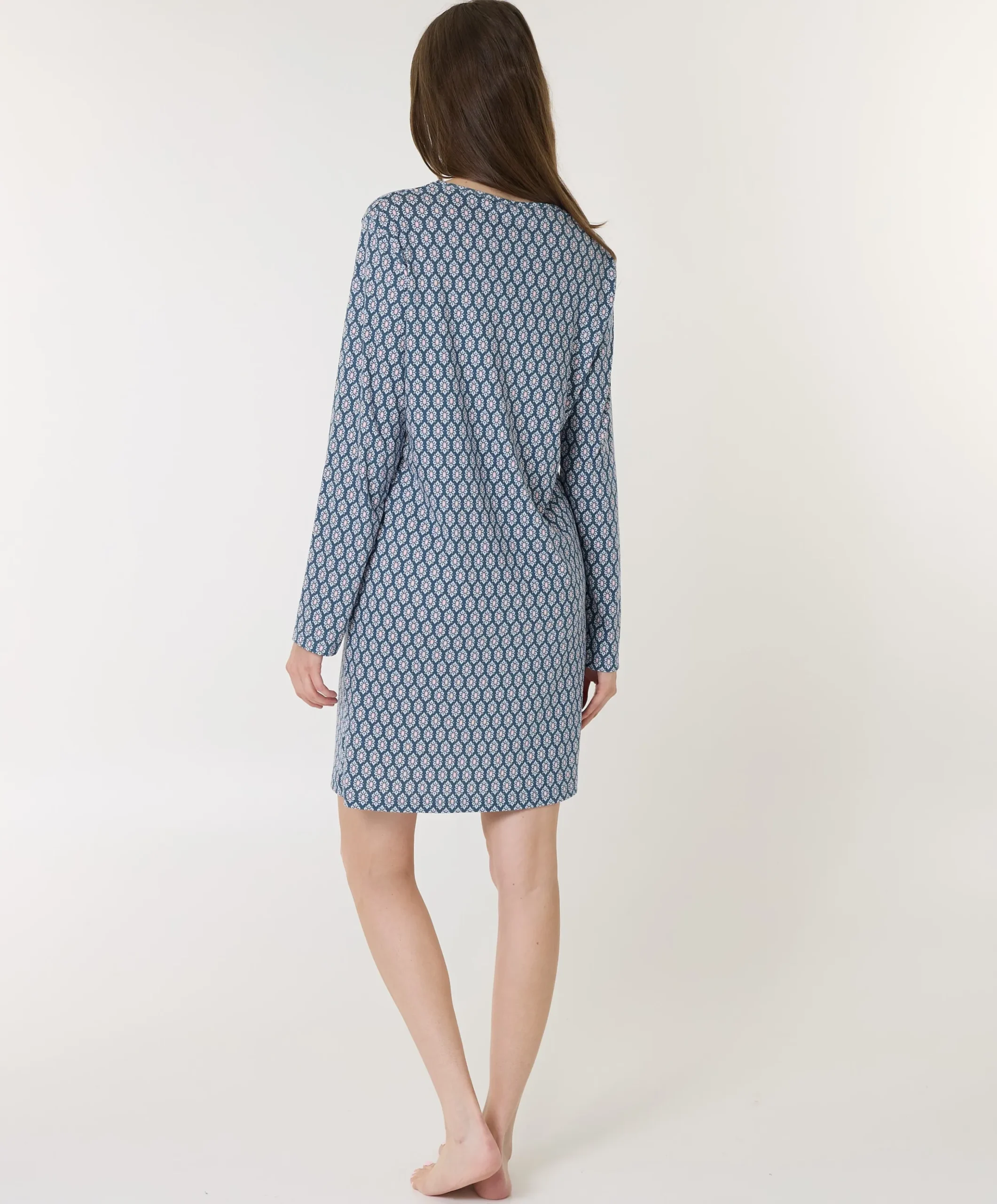 Dames nachthemd blauw