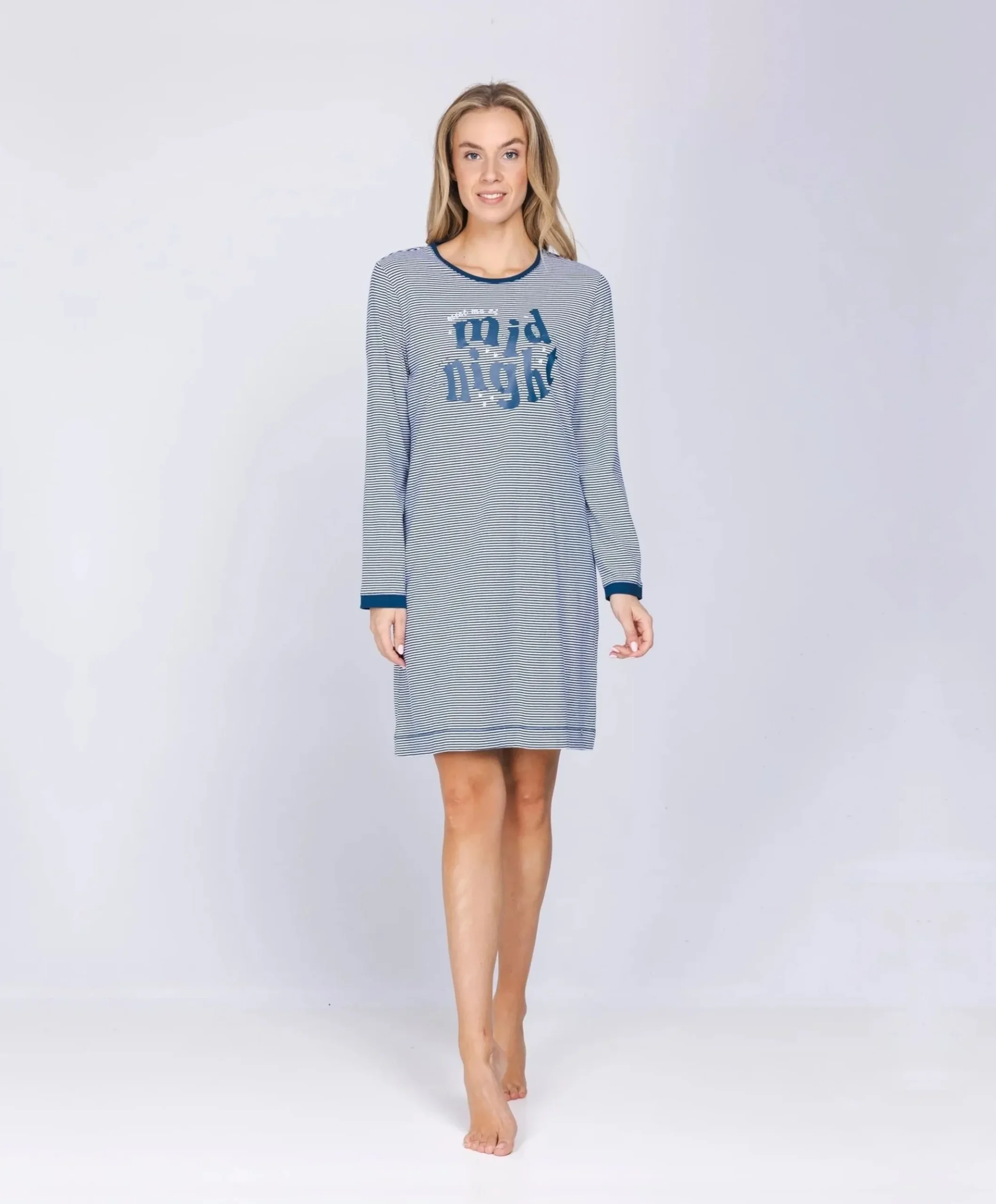 Dames nachthemd blauw