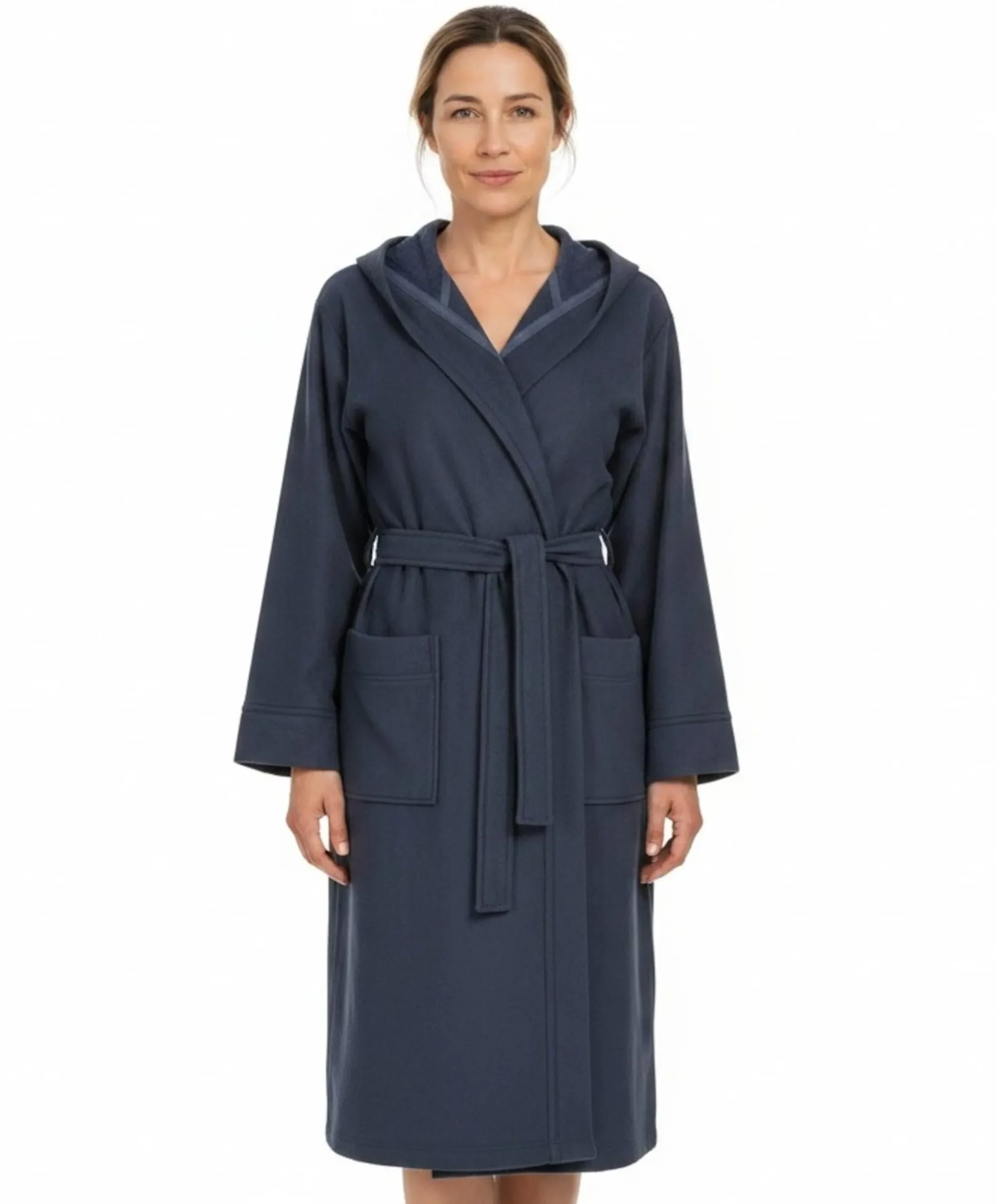 Dames ochtendjas blauw