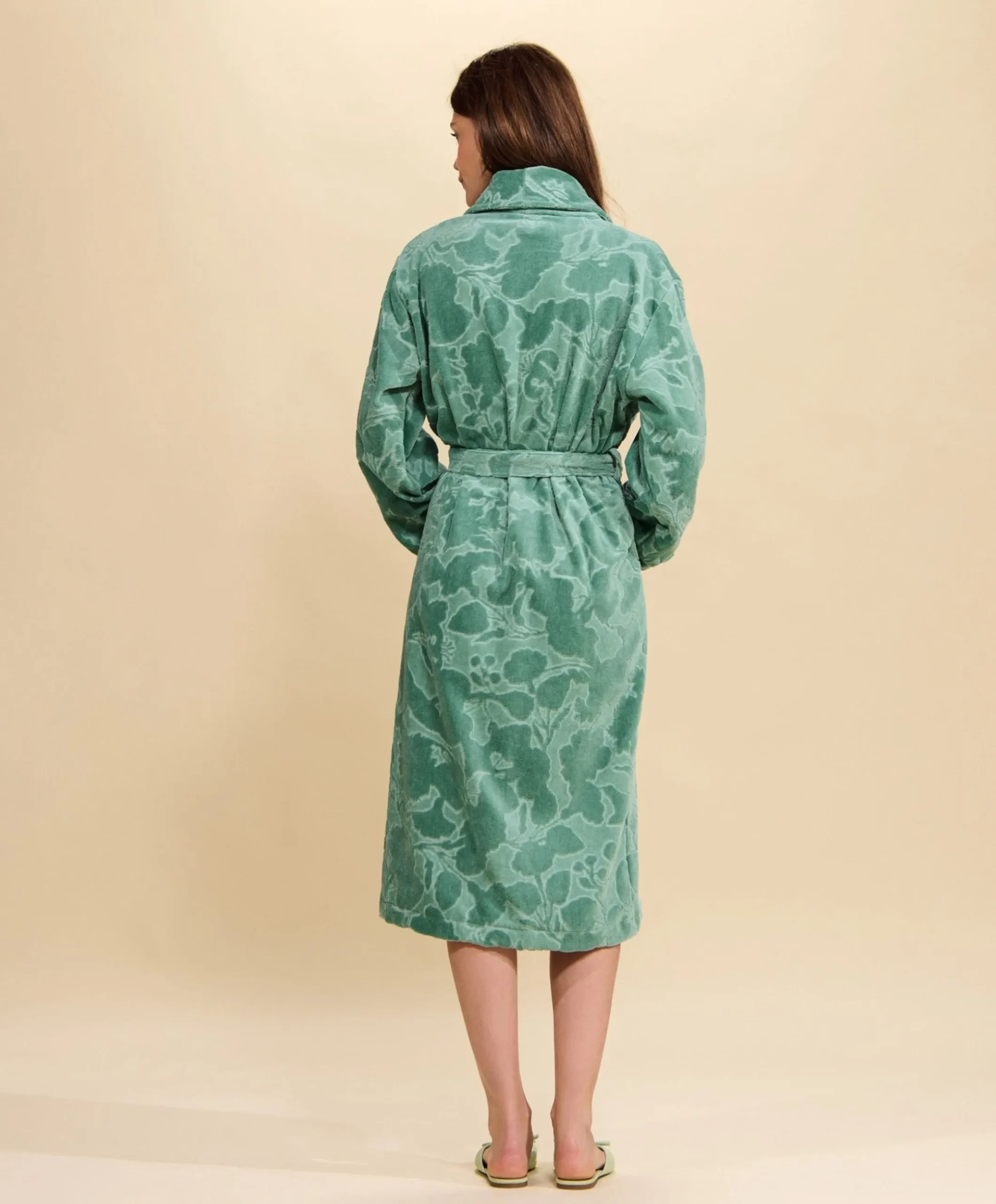 Dames ochtendjas groen