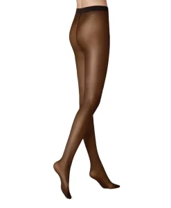 Dames panty Satin Look 20 denier bruin
