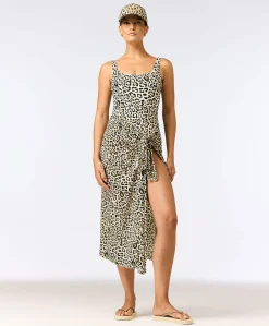 Dames pareo beige