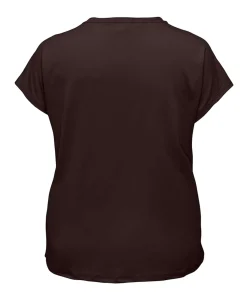 Dames plussize t-shirt bruin