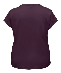 Dames plussize t-shirt paars