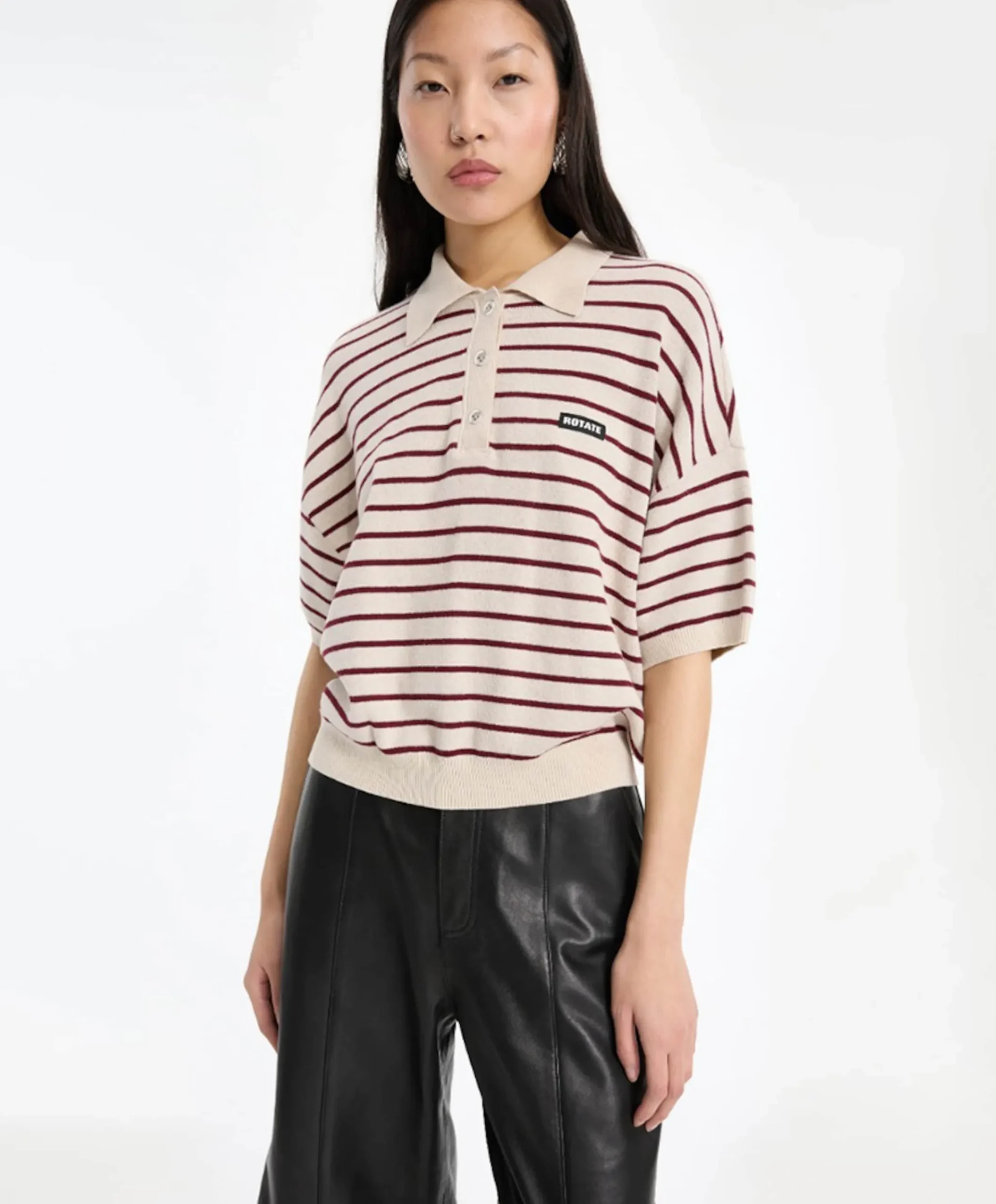 Dames polo beige