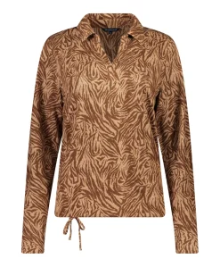 Dames polo bruin