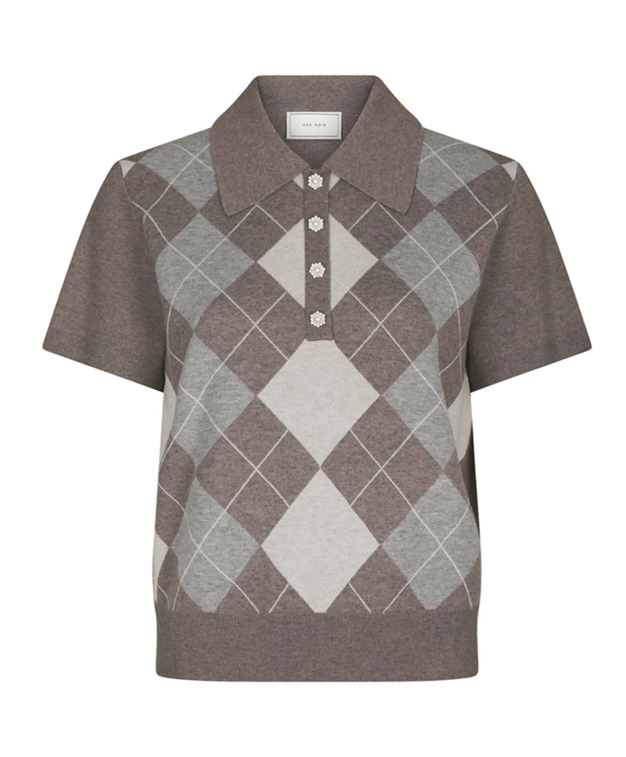 Dames polo bruin