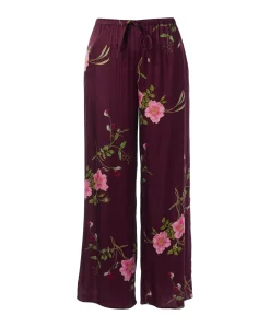 Dames pyjamabroek bordeaux
