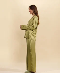Dames pyjamabroek groen