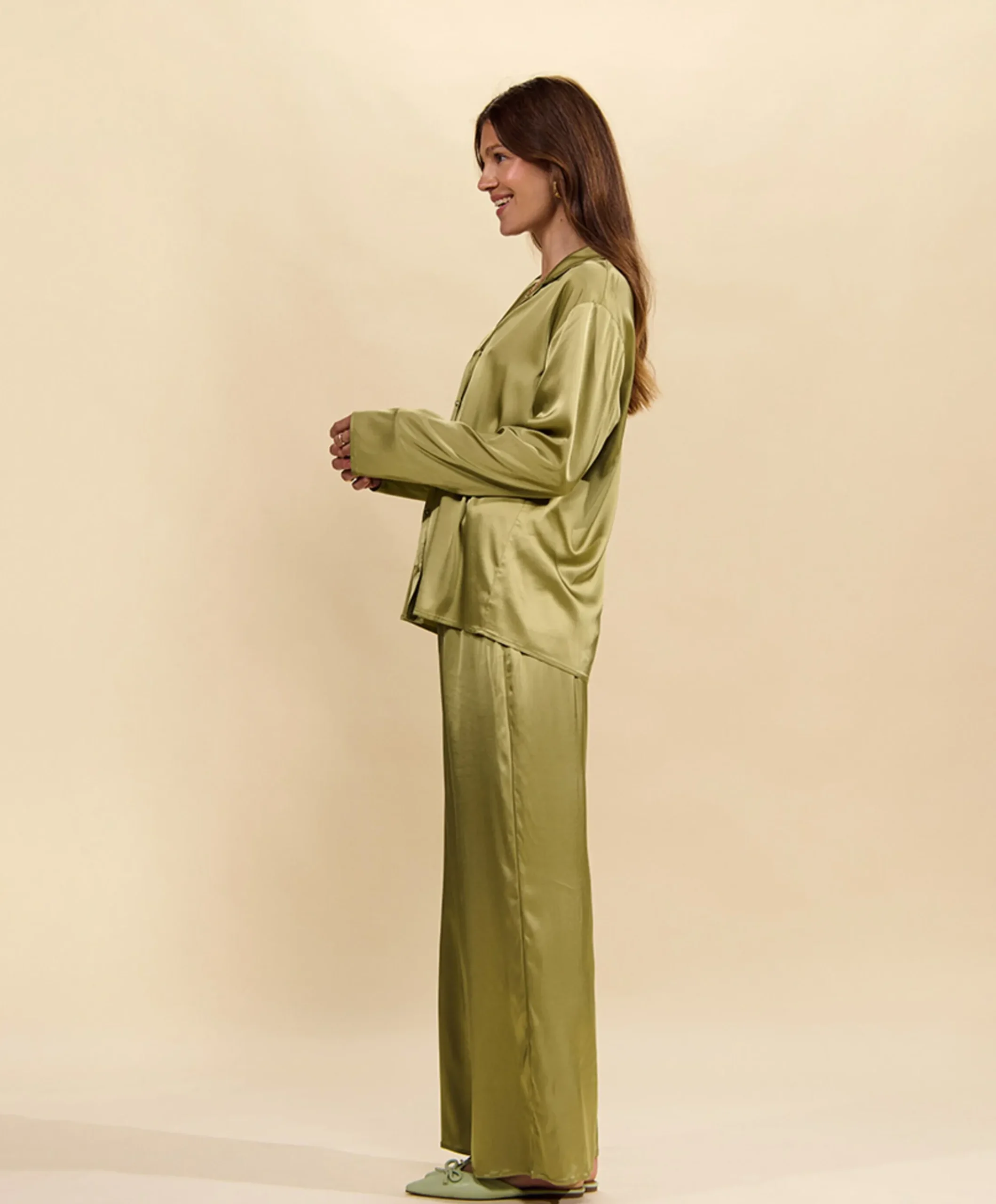 Dames pyjamabroek groen