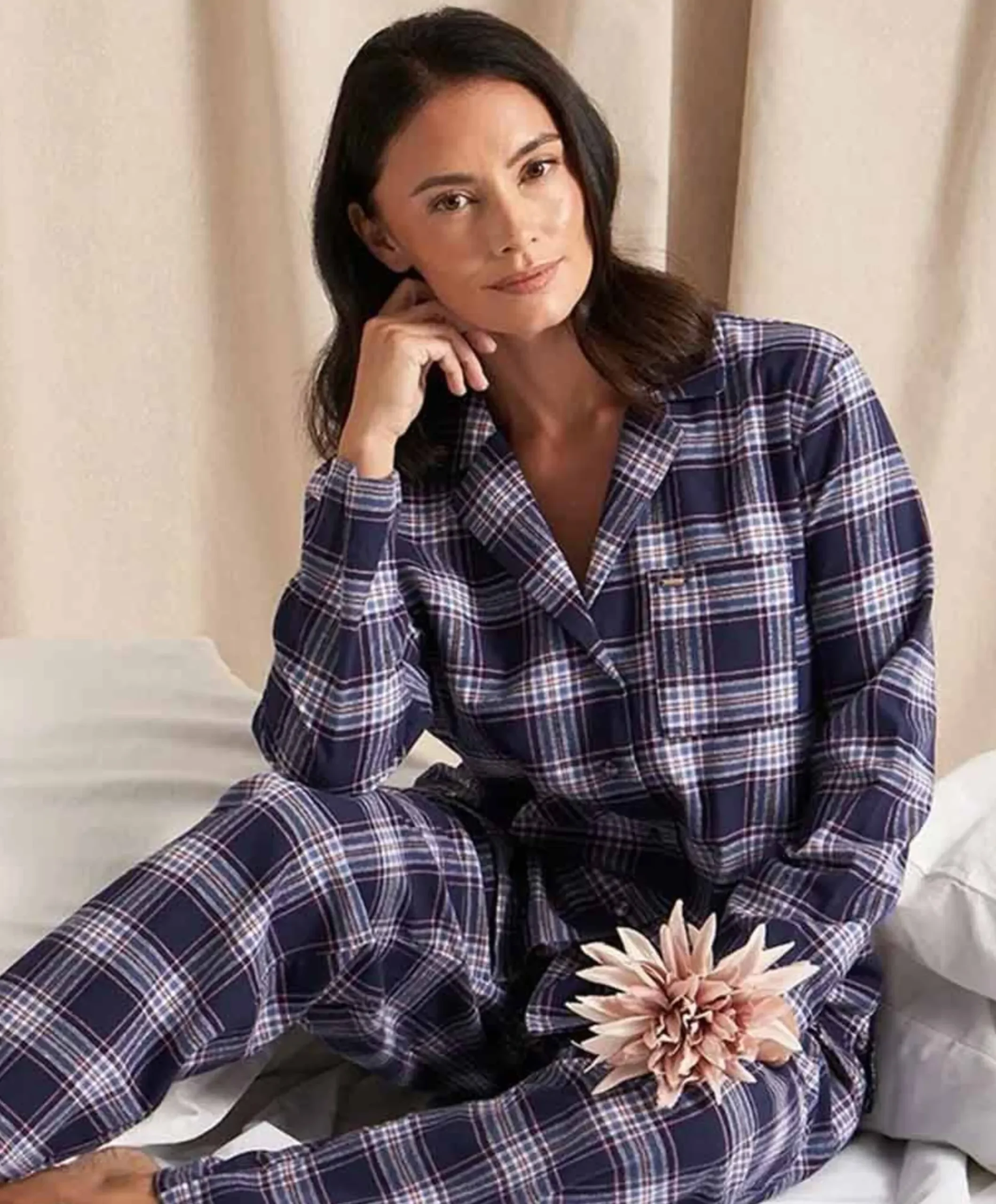 Dames pyjamaset blauw