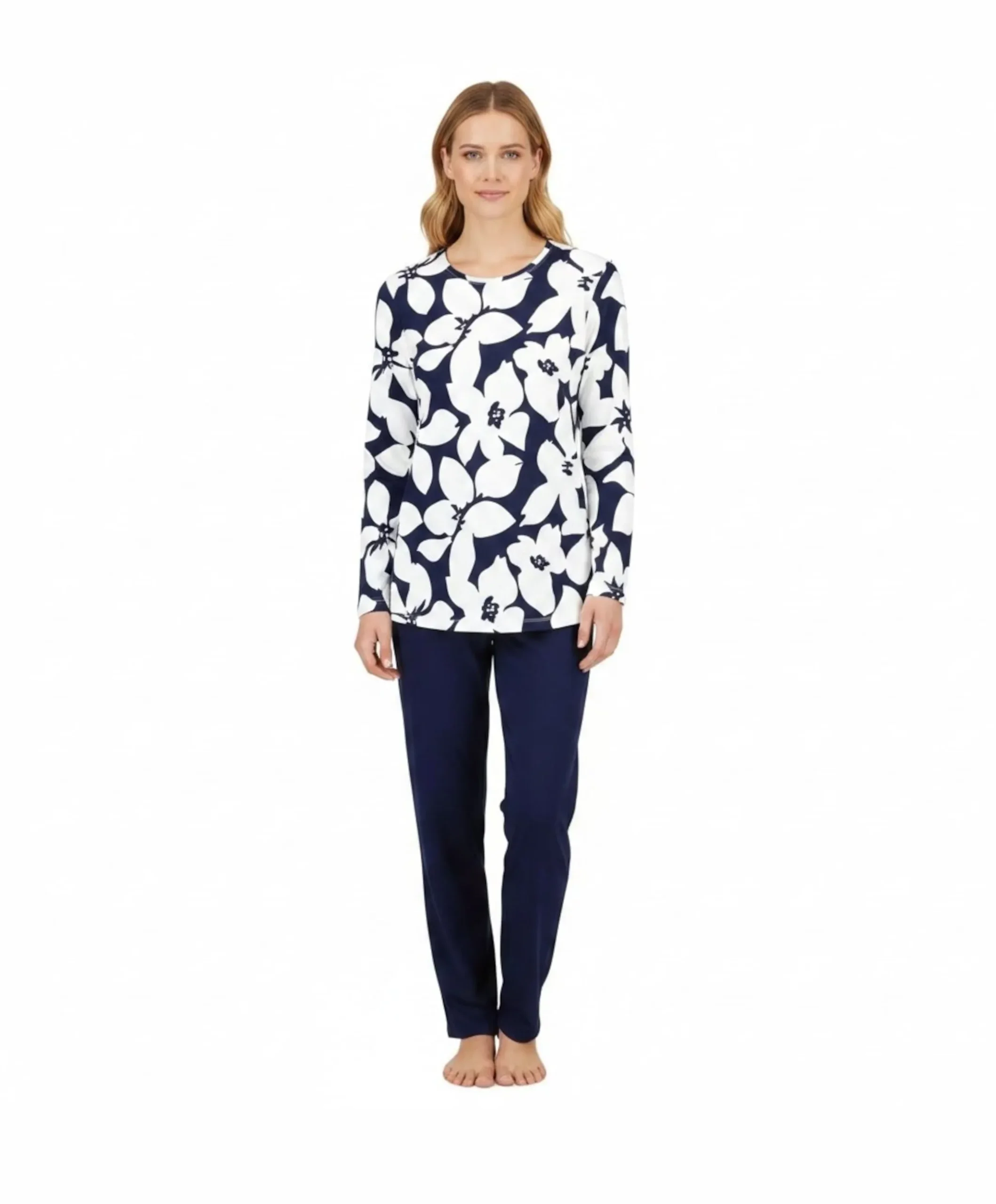 Dames pyjamaset blauw