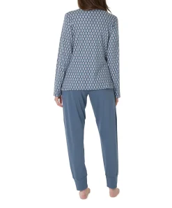 Dames pyjamaset blauw