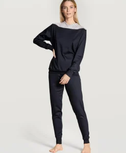 Dames pyjamaset blauw