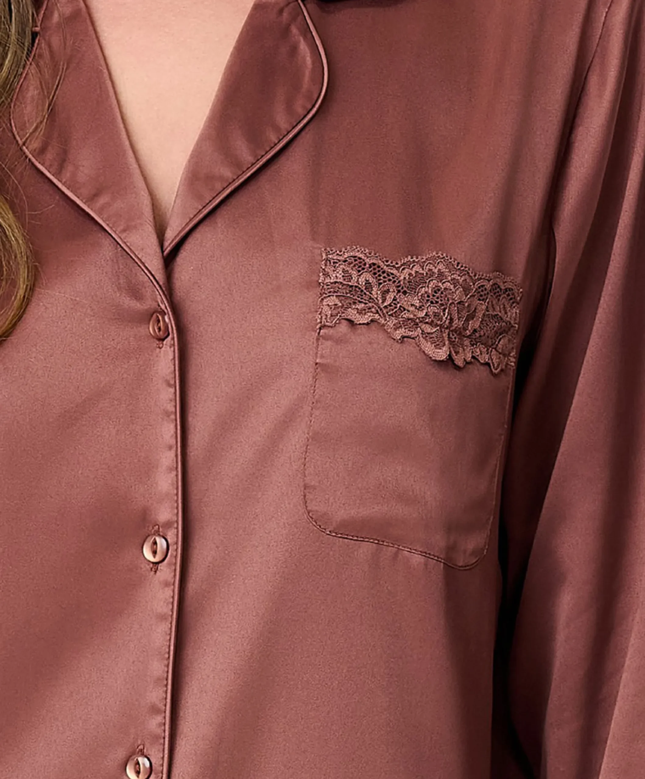 Dames pyjamaset bruin