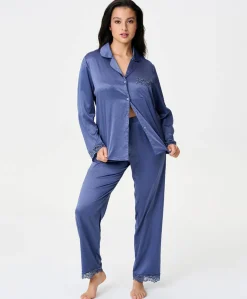 Dames pyjamaset grijs
