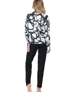 Dames pyjamaset zwart