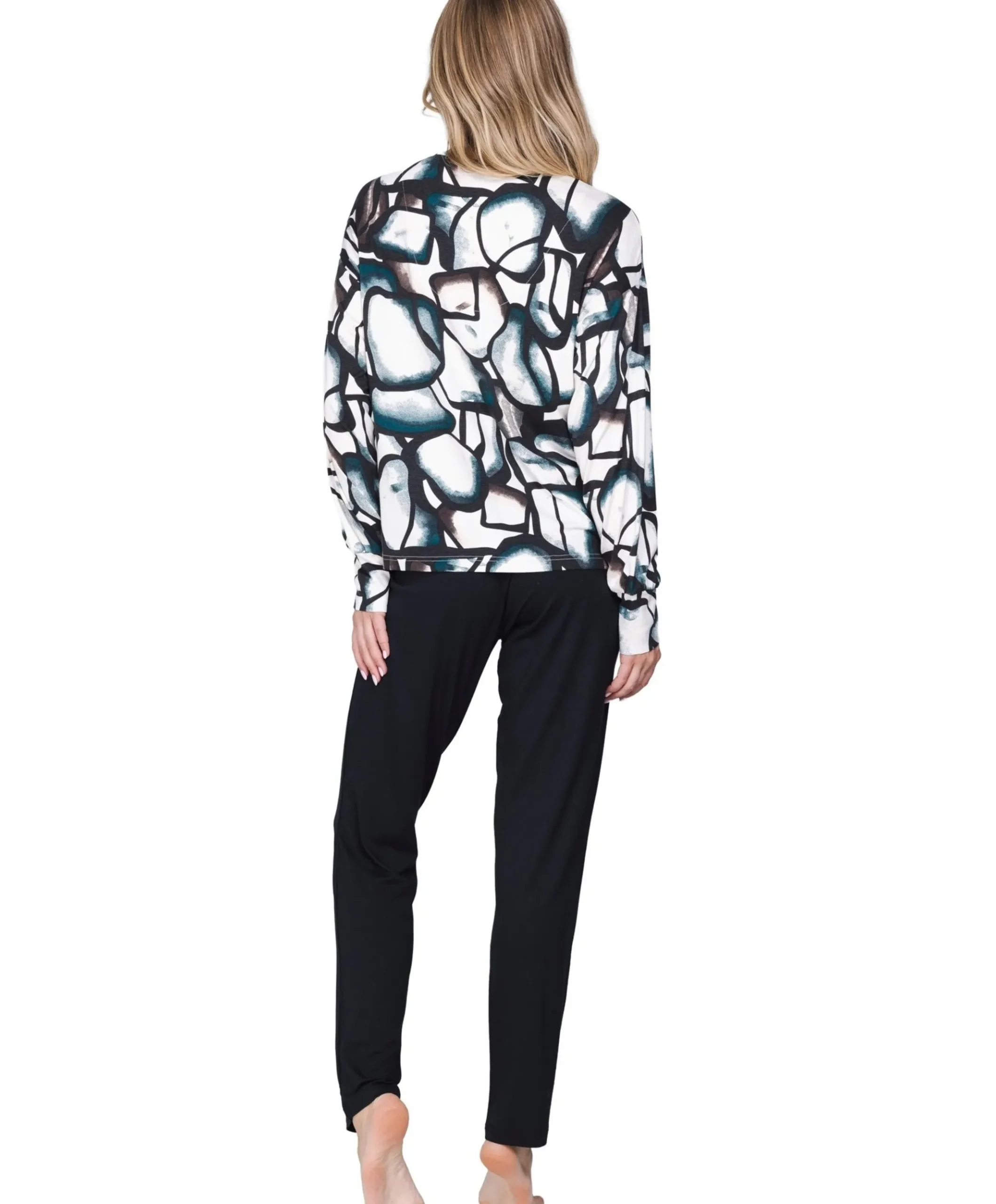 Dames pyjamaset zwart