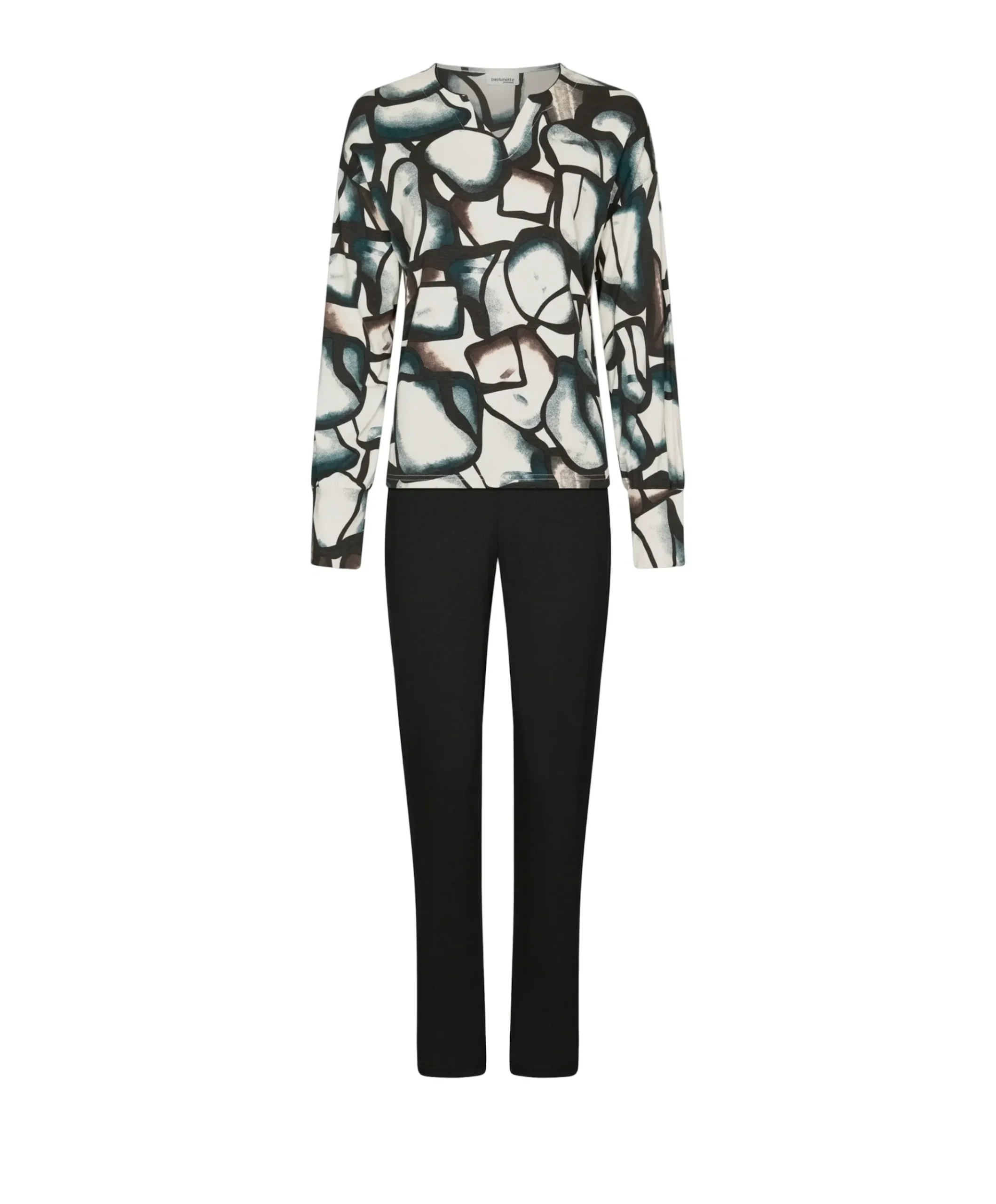 Dames pyjamaset zwart
