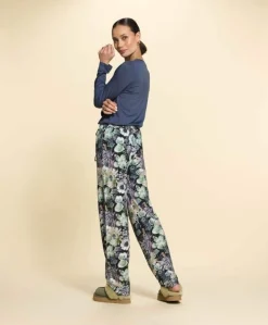 Dames pyjamatop blauw