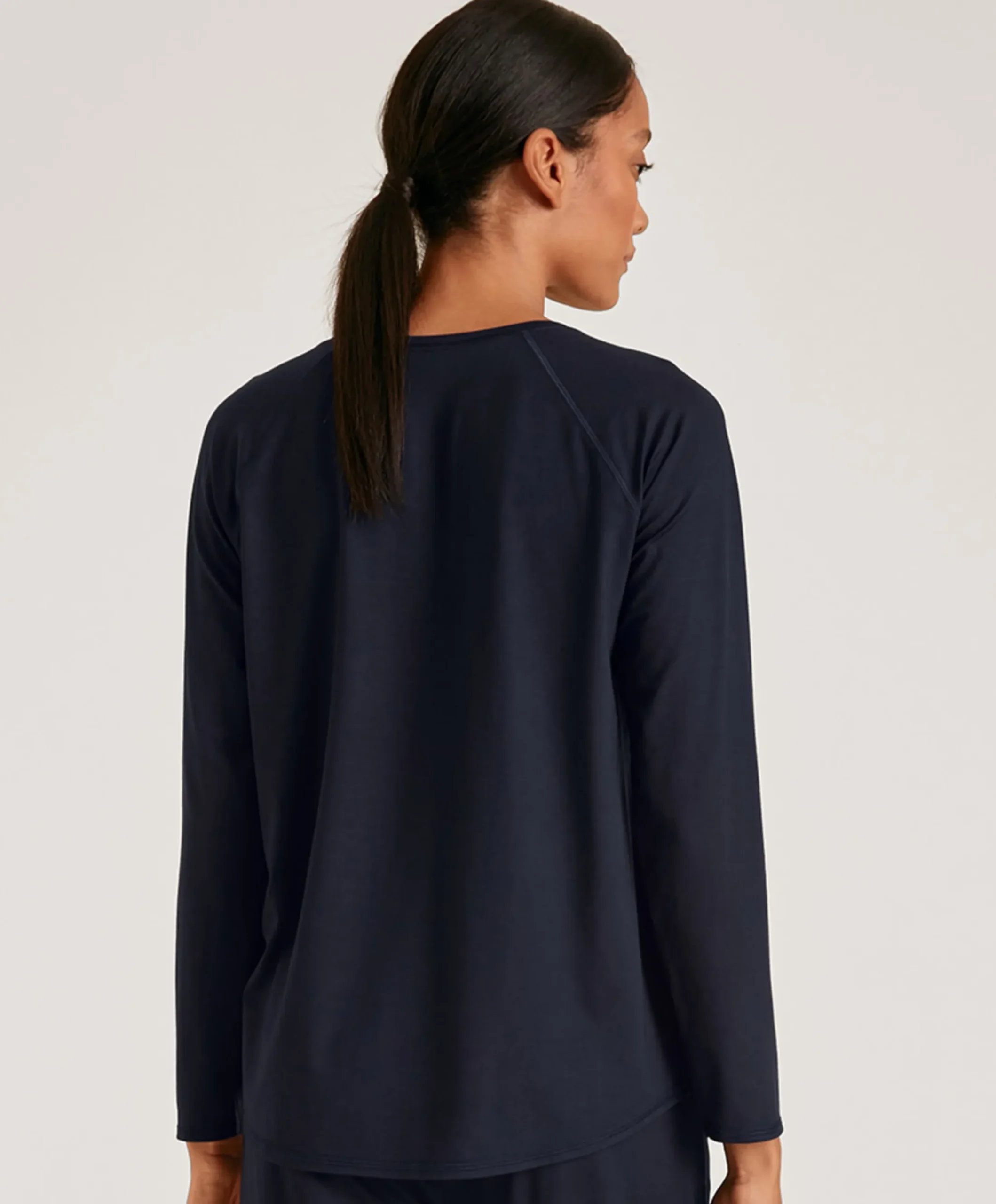 Dames pyjamatop blauw